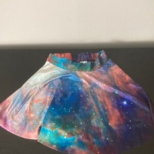 Galaxy Print Skater Skirt